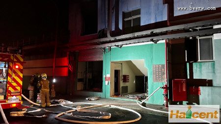 台湾啤酒厂发生火灾事故（图）